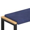 vidaXL B&auml;nk kudde Sammet Polisbl&aring; Djup 35 cm