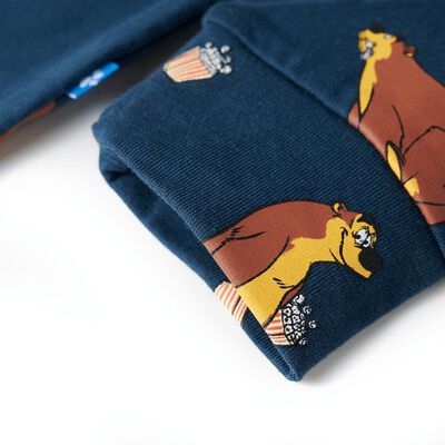 Pyjamas för barn jeansblå 140