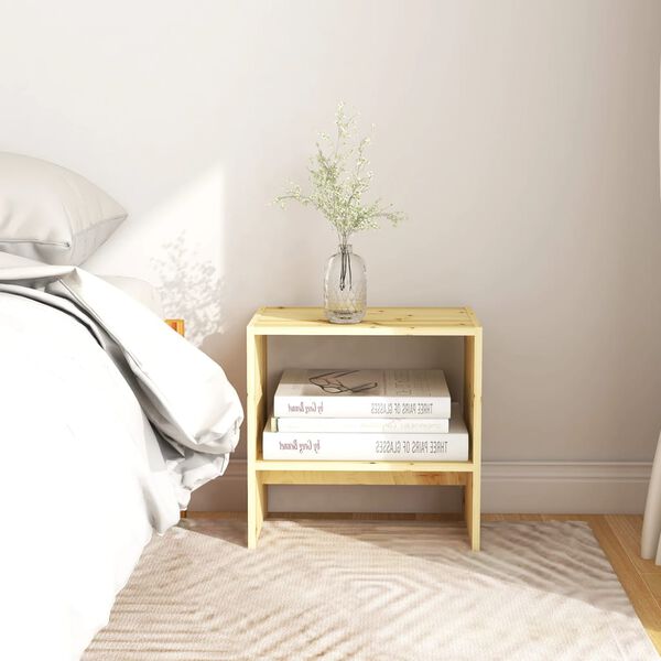 vidaXL S&auml;ngbord 2 st 40x30,5x40 cm massivt grantr&auml;