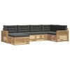 vidaXL Utomhussoffset 6 pcs Vit och antracit 331 x 172,5 x 73 cm