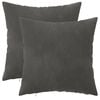 vidaXL Kudd&ouml;verdrag 2 st HEERLEN M&ouml;rkgr&aring; 30 x 30 cm Sammet