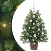 vidaXL Konstgjord julgran med 150 LED-lampor Gr&ouml;n 75 cm PE och PVC