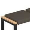 vidaXL B&auml;nk kudde 2 st Konstl&auml;der Gr&aring; Djup 35 cm
