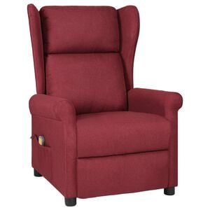 vidaXL Massagef&aring;t&ouml;lj vinr&ouml;d tyg
