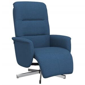 vidaXL Reclinerf&aring;t&ouml;lj med fotst&ouml;d bl&aring; tyg