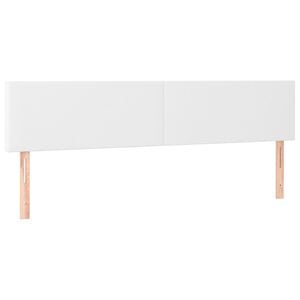 vidaXL S&auml;nggavlar vit 200x5x78/88 cm konstl&auml;der
