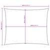 vidaXL Solsegel oxfordtyg rektangul&auml;rt 3x4 m bl&aring;