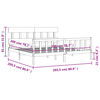 vidaXL Sängram med huvudgavel svart 200x200 cm massivt trä