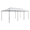 vidaXL Paviljong med draperier 600x298x270 cm vit 180g/m²