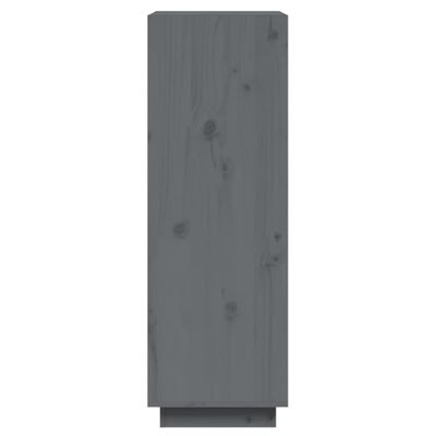 vidaXL Bokhylla/rumsavdelare grå 60x35x103 cm massiv furu
