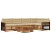 vidaXL Utomhussoffset 6 st Naturlig och Beige