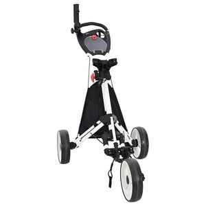 vidaXL Golfvagn Svart och Vitt 100 x 69 x 114 cm Aluminium