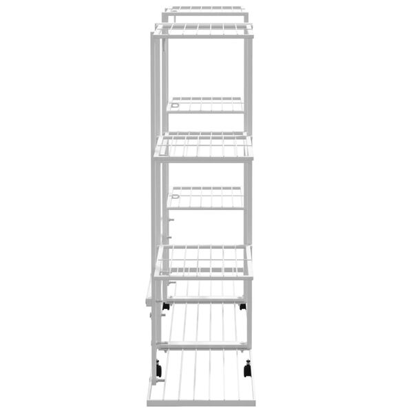 vidaXL V&auml;xtst&auml;ll p&aring; hjul 94,5x24,5x91,5 cm vit j&auml;rn