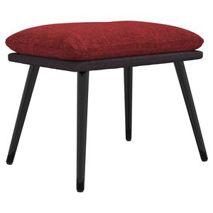vidaXL Fotpall vinr&ouml;d 45x29,5x35 cm tyg och konstl&auml;der