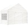 vidaXL Paviljong med tak vit 4,46x4,08x3,22 m polyeten
