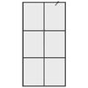 vidaXL Duschvägg med klart ESG-glas 100x195 cm svart