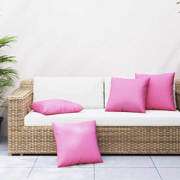 vidaXL Spridda Kuddar Enf&auml;rgad 4 pcs Rosa 60 x 60 cm Polyester Tyg