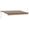 vidaXL Utdragbar markis Taupe 3 x 2 m tyg