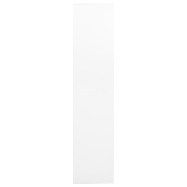 vidaXL Dokumentskåp vit 90x40x180 cm stål och härdat glas