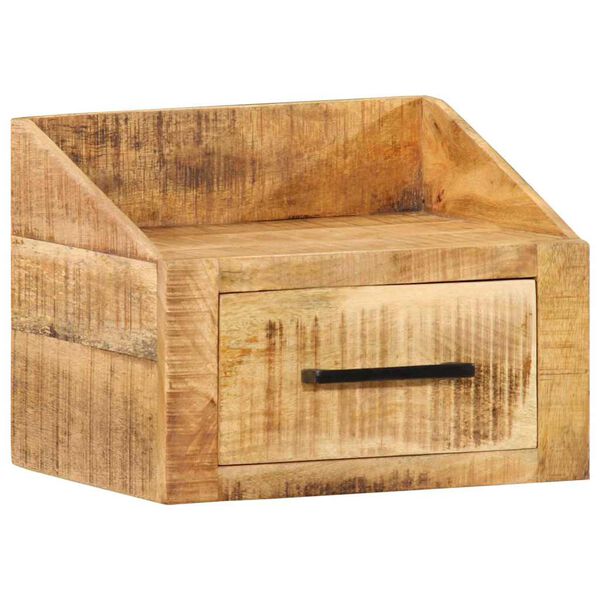 vidaXL Nattduksbord med l&aring;da Brun 40 x 30 x 30 cm Massivt mangotr&auml;