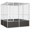 vidaXL F&aring;gelbur antracit 213,5x217,5x211,5 cm galvaniserat st&aring;l