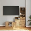 vidaXL 4-delad TV-m&ouml;bel med f&ouml;rvaring "ODDA" massiv furu