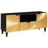 vidaXL TV-sk&aring;p Svart och Guld 105 x 33 x 46 cm Konstruerat tr&auml;