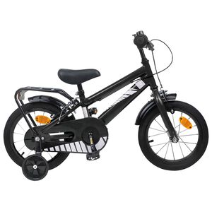 vidaXL Barncykel 12 Tum f&ouml;r 2-4 &aring;ringar Svart