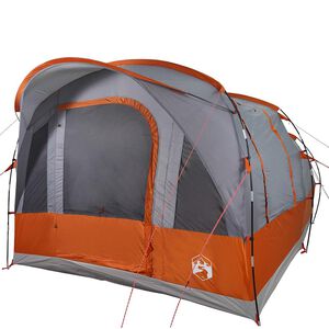 vidaXL Campingt&auml;lt tunnel 3 personer gr&aring; och orange vattent&auml;tt