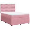 vidaXL Rams&auml;ng med madrass rosa 140x200 cm sammet