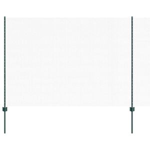 vidaXL Sexkantigt staket med stolpe 50 x 1,6 m PVC-belagda st&aring;l Gr&ouml;n