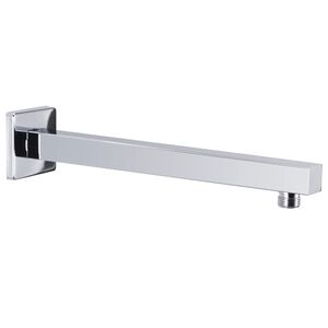 vidaXL Duscharm fyrkantig rostfritt st&aring;l 201 silver 30 cm