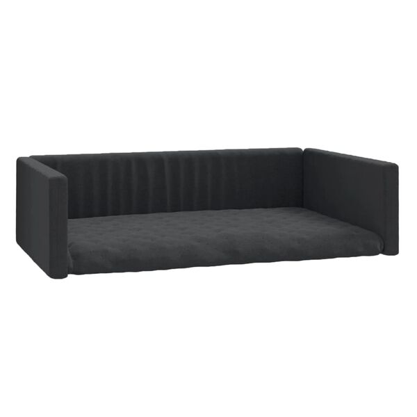 vidaXL Hundb&auml;dd f&ouml;r bil svart 110x70 cm linnelook