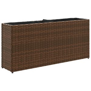 vidaXL Odlingsl&aring;da med 2 krukor brun 90x20x40 cm konstrotting
