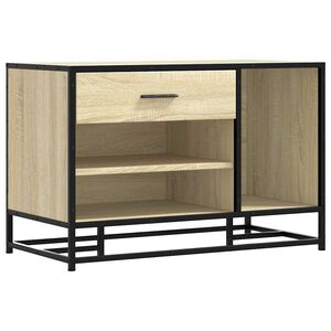 vidaXL Skob&auml;nk sonoma-ek 80x40x53,5 cm konstruerat tr&auml; och metall