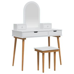 vidaXL Skrivbordsset FAUSKE 5 st Vit 100 x 50 x 143 cm
