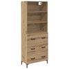 vidaXL Sk&aring;p Artisan Ek 69,5 x 34 x 180 cm Konstruerat tr&auml;