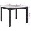 vidaXL Utebord 90x90x75 cm Härdat glas och konstrotting svart