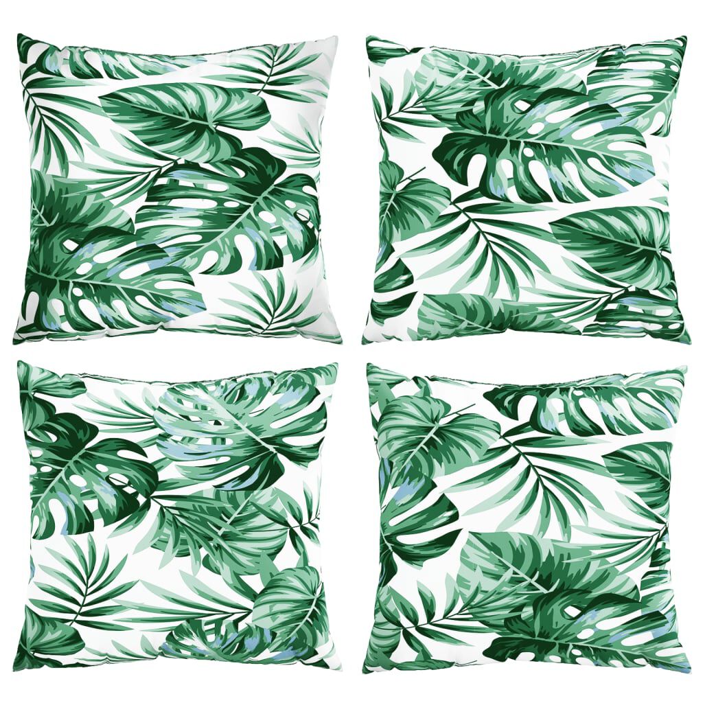vidaXL – 4 st kuddar med bladmönster 50 x 50 cm