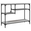 vidaXL Konsolbord med hyllor grå sonoma 100x35x75 cm