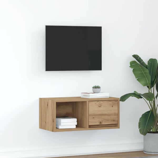 vidaXL TV-b&auml;nk hantverksm&auml;ssig ek 60x31x25,5 cm konstruerat tr&auml;