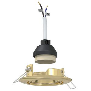 vidaXL Spotlight 24 pcs Guld 9 x 9 x 2.5 cm Metall