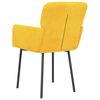 vidaXL Matstolar 2 st gul sammet