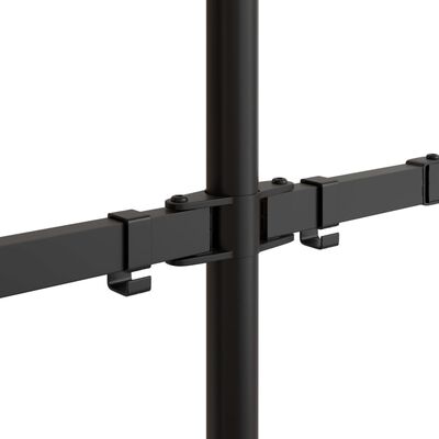 vidaXL Skärmfäste för 2 skärmar svart stål VESA 75/100 mm