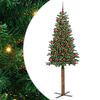 vidaXL Smal julgran Gr&ouml;n 180 cm PVC och solid furu
