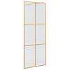 vidaXL Walk-in Duschv&auml;gg Guld 80 x 195 cm h&auml;rdat glas