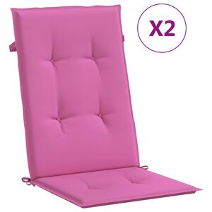 vidaXL Stolsdynor 2 st rosa 120x50x3 cm tyg