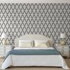 DUTCH WALLCOVERINGS Tapet Geometric vit och svart