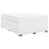 vidaXL Rams&auml;ng med madrass vit 140x200 cm konstl&auml;der