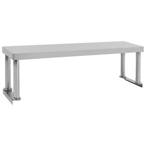 vidaXL &Ouml;verhylla f&ouml;r arbetsbord 120x30x35 cm rostfritt st&aring;l